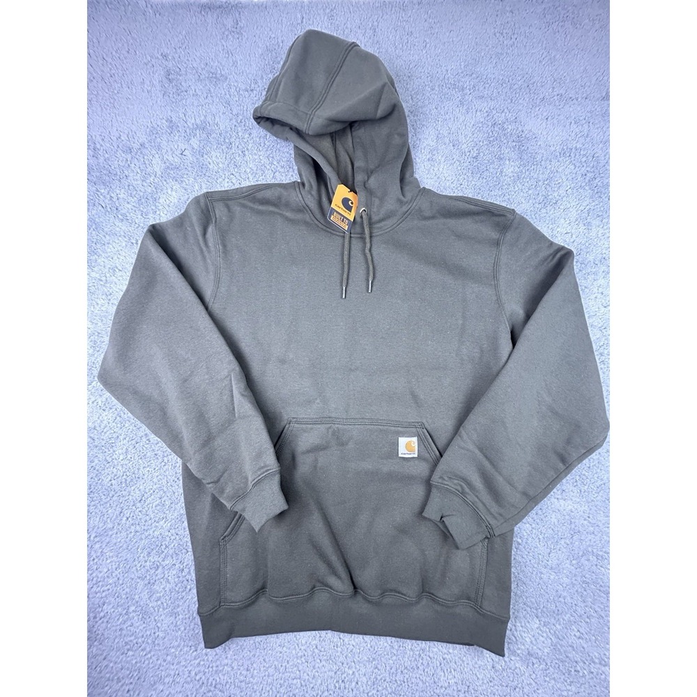 Carhartt Midweight Sweatshirt Hoodie Mens Size Large Olive Green Loose Fit NWT